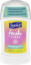 2 X SUAVE FRESH VIBES "AWESOME BLOSSOM" Deodorant 48Hr Protection Aluminum Free