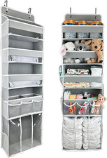 Door Hanging Storage, with 3 Bins 1 Movable Baby Diaper Caddy,1 Large Capacity D