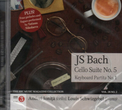 JS BACH - CELLO SUITE NO 5; KEYBOARD PARTITA NO 1 / SCHWIZGEBEL; IONIȚĂ . BBC CD