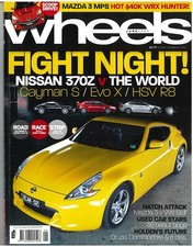 WHEELS Magazine June 2009 Mazda 3 MPS Nissan 370Z Porsche Cayman S HSV Clubsport