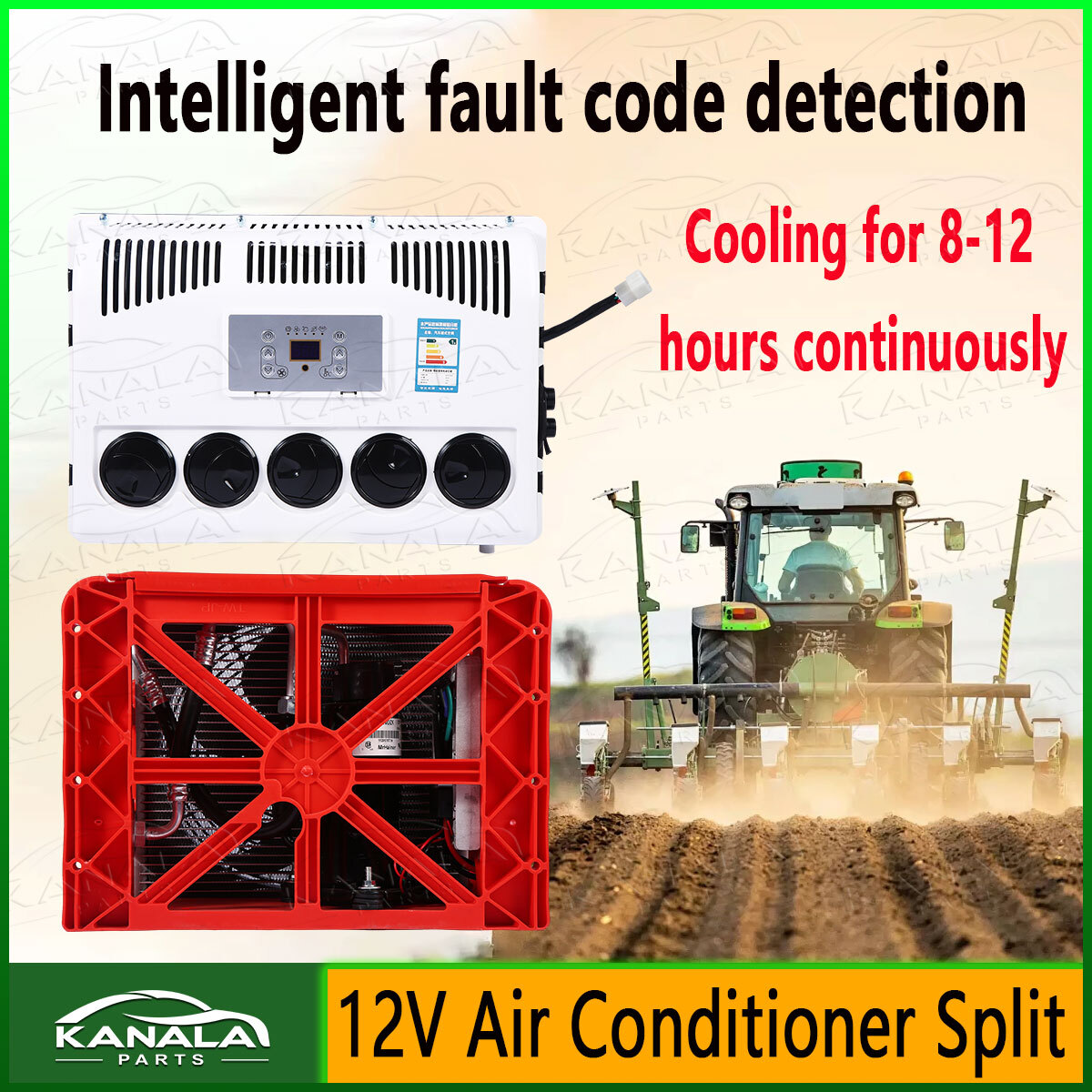 #51 12V 12000 BTU Truck Cab Air Conditioner Split AC Fits Semi Trucks Caravan