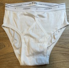 Jockey Vintage Classic Full Rise Brief Stripe Y-Front Fly Men s 38 L White