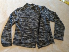 Halogen Women's Blazer With Zipper Sz MP Gray Knit
