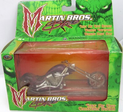 MARTIN BROS. BIKES SKULL CRUSHER PURPLE SUPER RARE DIECAST REPLICA