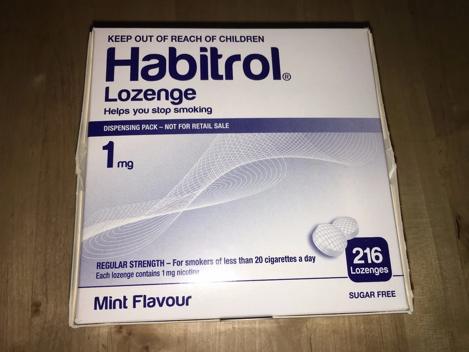 Habitrol Nicotine Lozenge 1mg Mint Flavor 6 Boxes 1,296 Pcs Sugar Free Lozenges - Image 2 of 3