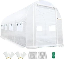 KING BIRD Large Walk-in Greenhouse for Outdoors, Heavy Duty Tunnel Hot House