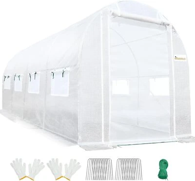 KING BIRD Large Walk-in Greenhouse for Outdoors, Heavy Duty Tunnel Hot House