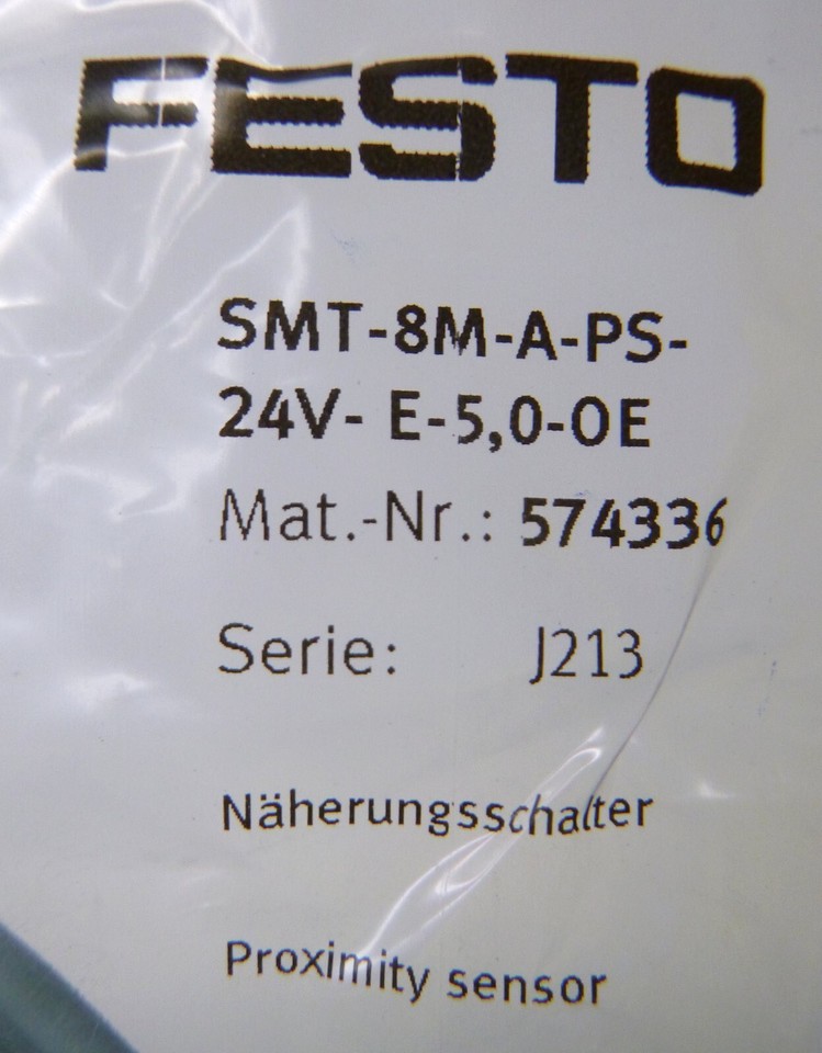 Festo SMT-8M-A-PS-24V-E-5,0-OE 574336 Magnetic Switch New One | eBay
