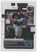 2022 DONRUSS CLEARLY BASEBALL Gavin Sheets Rookie Chicago White Sox #35 R10