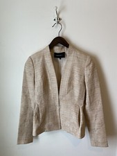 lafayette 148 new york blazer size 2 irradescent Beige Career Business