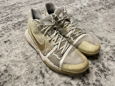 ZeusIII シャンパンゴールド Nike Kyrie 3 “Finals” White/Metallic Gold 852395-902 Men's
