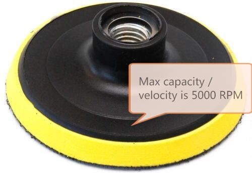 7" Backing Plate Hook and Loop for Rotary Polisher Buffer - 