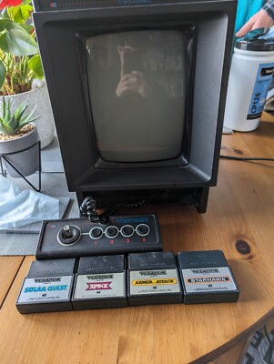 Vectrex Arcade Game Console controller with games overlays fully  working