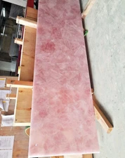 Rose Quartz Console Bar Counter Slab Top, Quartz Counter Top Home Christmas Gift