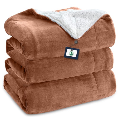 480 GSM Heavy Sherpa Fleece Blanket Soft Warm Sofa Bed Throw Faux Fur Blanket UK - Picture 103 of 132