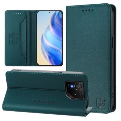 For Asus Rog Phone 9 / 9 Pro Dual-Folded Magnetic Leather Phone Case Cover