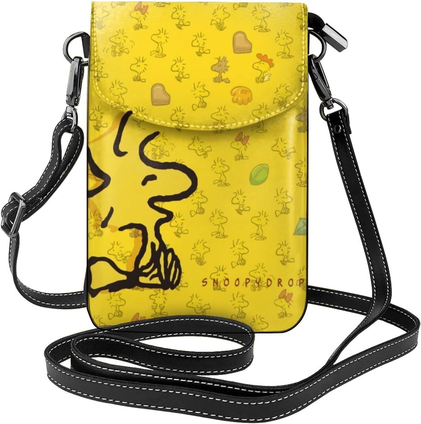 Snoopy Woodstock crossbody bag with smartphone pouch and PU leather wallet  