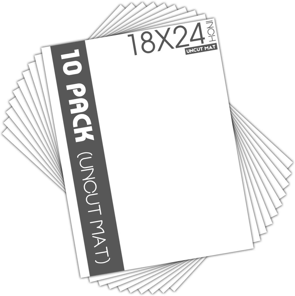 Golden State Art, Uncut 9x12 White Mats Matboards, Acid Free, For Photos, Frames, DIY Projects (10 Pack, 9x12 Inches