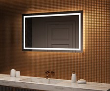 Illuminated Bathroom Mirror with Backlit LED Lights Wall Mounted