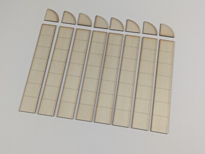 O Scale Laser Cut Sidewalk New Pattern - 220 Scale Feet 1:48 Layout Scenery
