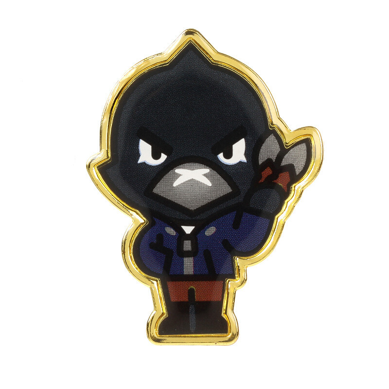 New Supercell Brawl Stars Figure Pin Badge Leon Max Crow Mr P