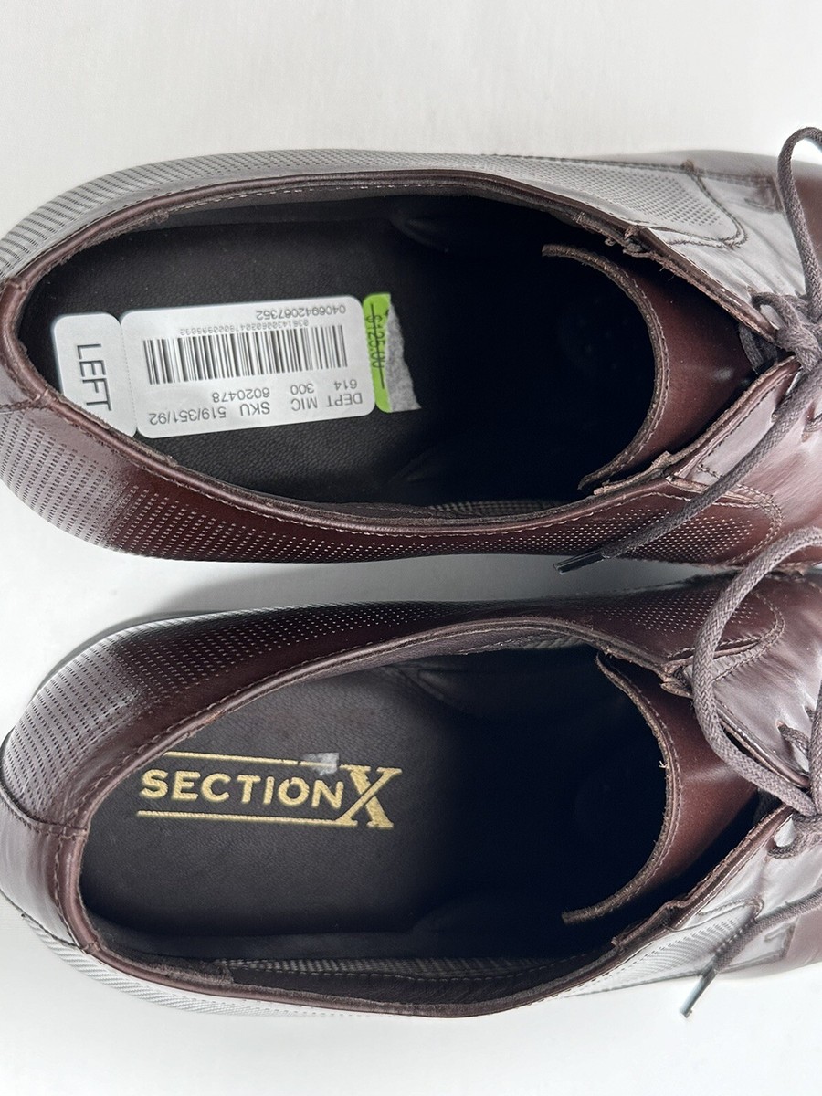 Section X Men Oxford Shoes Derby Brogue 8M Lace Up Dressy  display picture 3