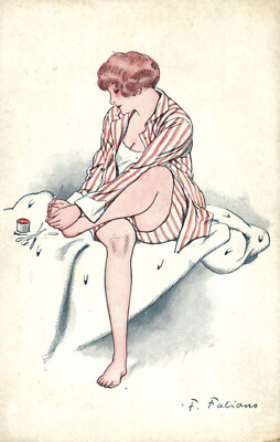 PC ARTIST SIGNED, FABIANO, POUR ÉTRE BELLE, Vintage Postcard (b58714)