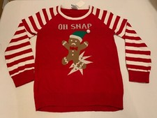 "OH SNAP" Gingerbread Christmas UGLY SWEATER Youth XX Large