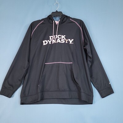 Duck Dynasty Women's Hooded Pullover Sweatshirt Jacket Black Size XL