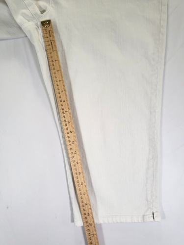 Chaps Womens Crop Jeans Size 18 Plus High Rise Pockets White - Picture 11 of 13