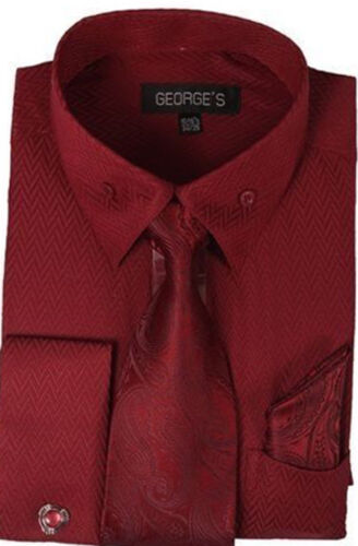 Para hombre 60% algodón 40% polietileno color a juego ojos de gato puño ling corbata y hanky AH 619 - Imagen 6 de 10