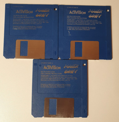 Atari ST Game Power Drift 3 Discs Retro Floppy Disk 3.5'' Sega Activision 1987
