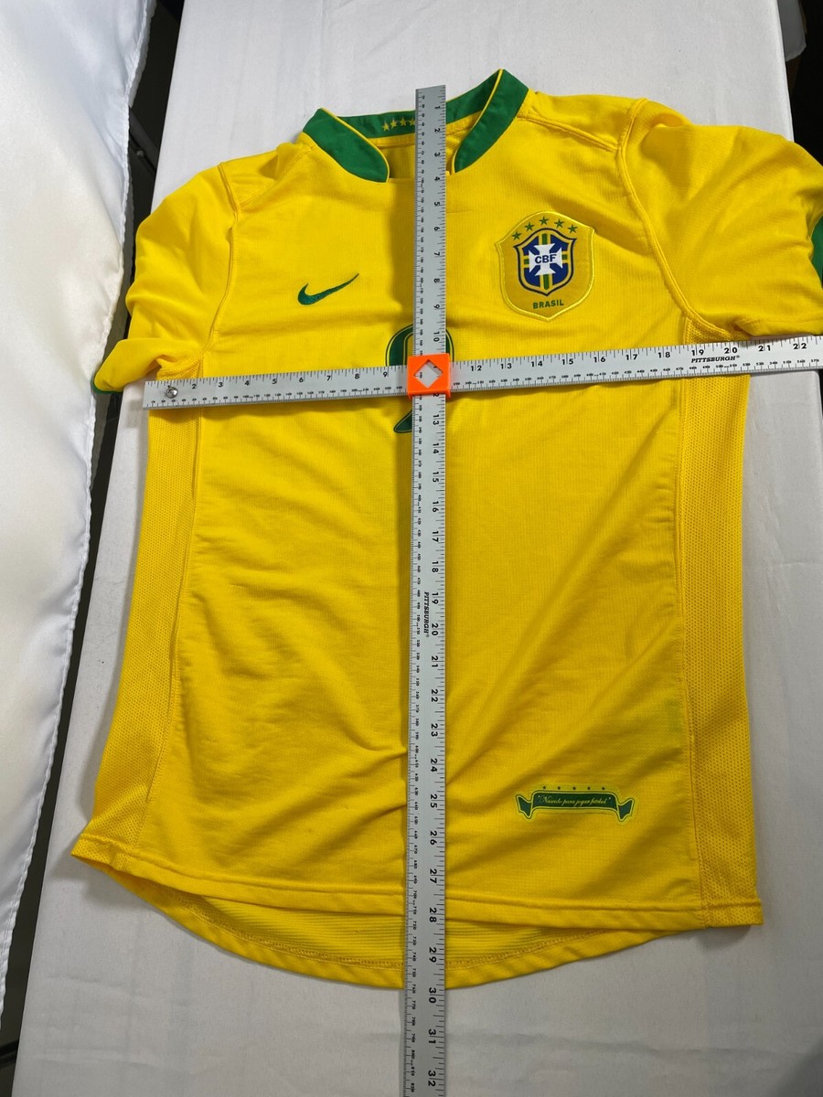 VTG Ronaldo #9 Brazil Nike Home Gold Soccer Jersey Men's XL | eBay