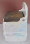 Victoria China Czechoslovakia Wall Salt Box Canister with Lid Lusterware Vintage — photo 4