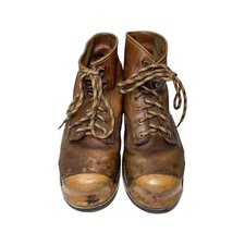 Georgia Boot Brown Custom Tuff-Toe Mock Wedge Work Boots 11.5W