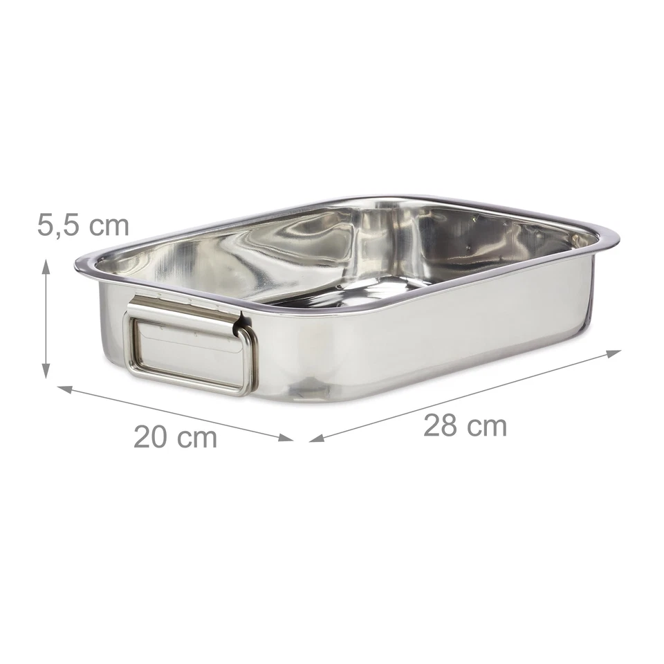  Bräter mit Rost S Edelstahl backofengeeignete Schwedenschale spülmaschinenfe... - Bild 4 von 4