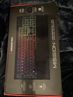 MONSTER MISSION RGB CORDED PC GAMING KEYBOARD, 2MNGK0382B0L2 - BLACK