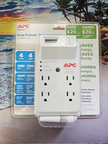 APC P4GC, 120VAC–1080 Joule, 4 Plug Outlet, Programmable Timer, Surge Protector