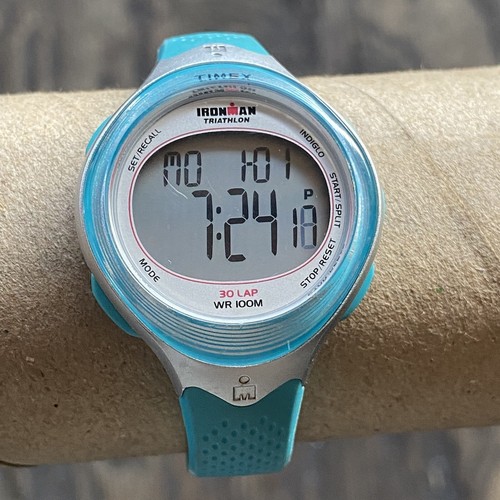 Timex Ironman Triathlon blue ladies sports quartz watch 652 W8