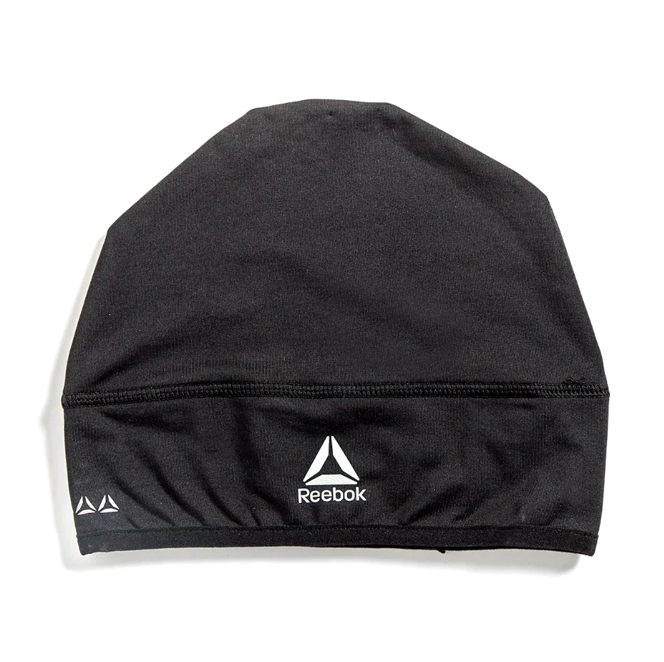 Gorro de running para mujer Reebok OS negro reflectante repelente al agua polar cepillado Foto 2 de 4