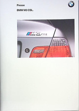 EF5538 Brochure Catalogue Press Presse BMW M3 CSL E46 German Deutsch