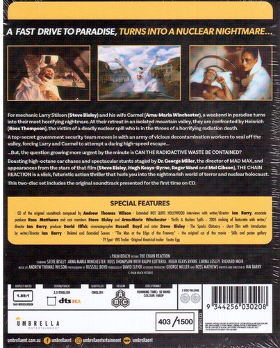 Blu-ray The Chain Reaction NUEVO Región B - Imagen 2 de 2