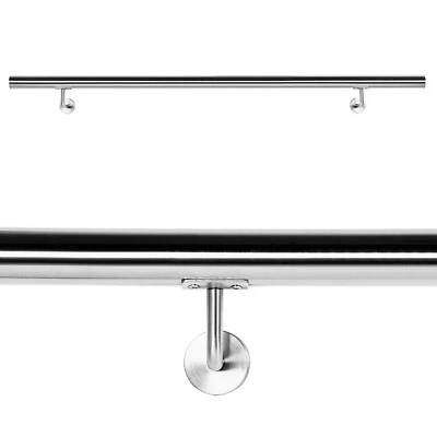 WILTEC TTSet corrimano per scale 200 cm Supporto a muro Acciaio inox V2A
