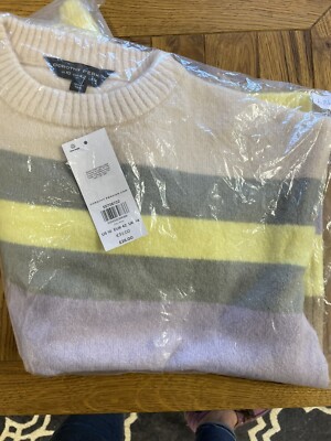 Brandneu mit Etikett - superweicher Dorothy Perkins Pullover mit mehreren Streifen - UK14 UVP £26