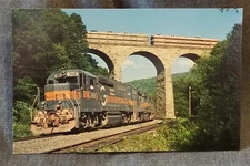 LMH Postcard BOSTON MAINE Freight GUILFORD Industries BM Starrucca Viaduct 1985