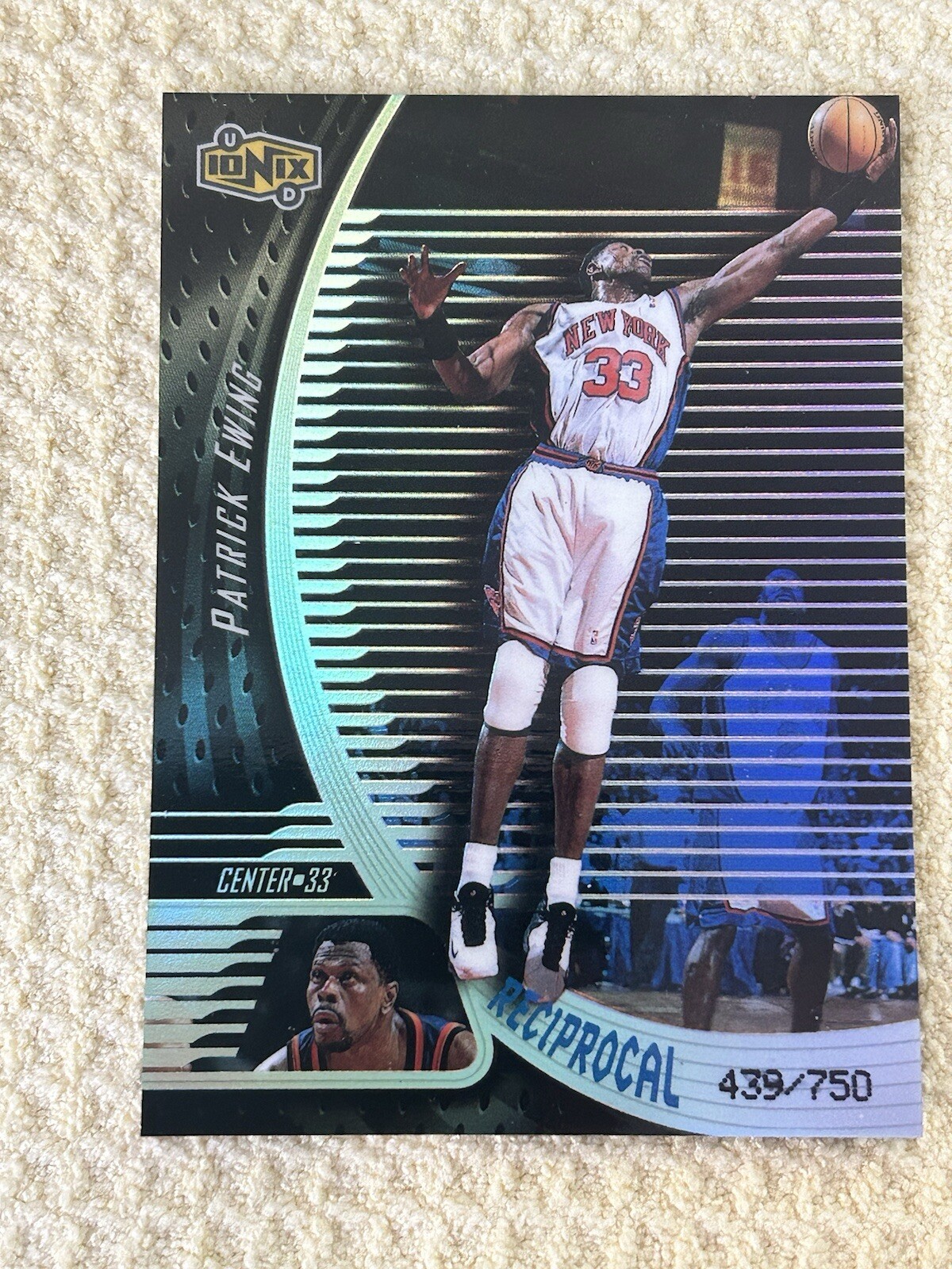 1998-99 Upper Deck Ionix Reciprocal /750 Patrick Ewing #R41 HOF