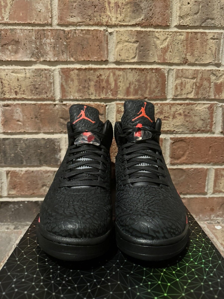 New 10 Nike Air Jordan 5 Retro 3Lab5 Infrared Black Cement 599581