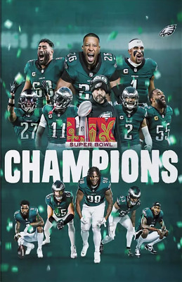 【A3サイズ】レバークーゼン　チャンピオンズリーグポスター②　25-26 CL Philadelphia Eagles Super Bowl LIX Champions Poster 11 x 17 Inches