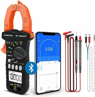 Digital Clamp Multimeter Auto Range True RMS 600V 400A NCV Volt 60MΩ 100mF 10MHz