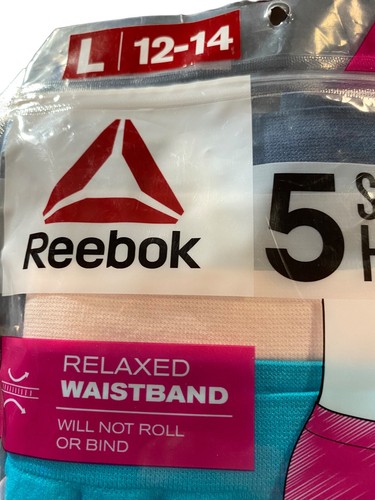 Reebok Girls Size L 12-14 Seamless Hipster 5-Pack Stretch Panties Nip - Picture 4 of 4